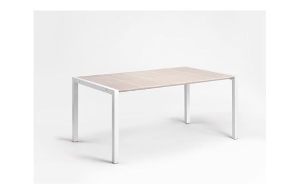 MESA ALUMINIO POLIPROPILENO EDEN 165 X 100 CM BLANCO LINO