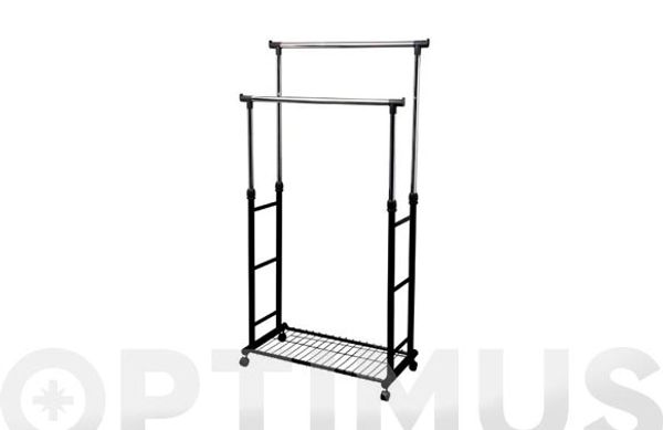 PERCHERO DOBLE ALTO REGULABLE 41 X 87,5 CM