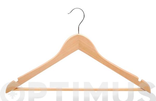 PERCHA MADERA CON BARRA (6 UNIDADES) 44X23 CM