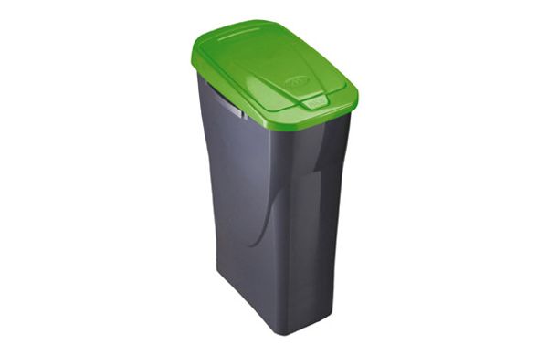 CUBO RECICLAJE ECOBIN 25 L 21,5 X 36 X 51 CM VERDE