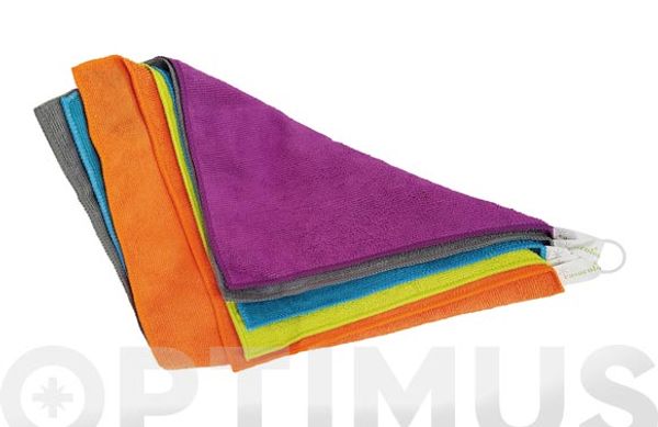 BAYETA MICROFIBRA (5 UDS) 38X38 CM