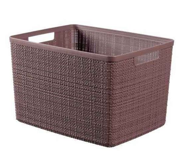 CESTA RECTANGULAR JUTE 20L PIMIENTA 36X28X23 CM