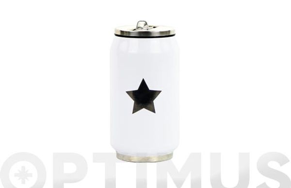 LATA ISOTERMICA BLANCA ESTRELLA NEGRA 280 ML