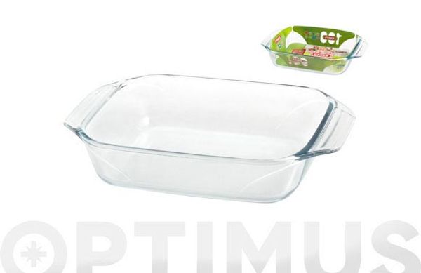 BANDEJA VIDRIO RECTANGULAR 35X23CM