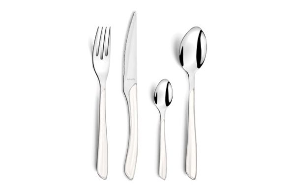 CUBERTERIA 24 PIEZAS ECLAT BLANCO