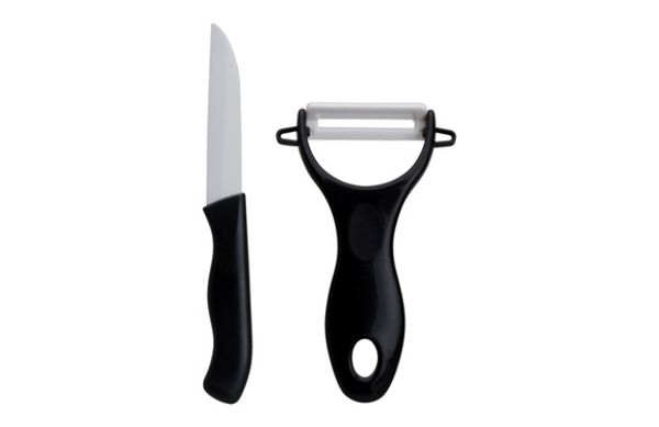CUCHILLO Y PELADOR CERAMICO SET