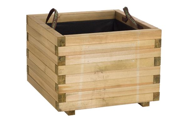 JARDINERA CUADRADA BAROQUE CON ASAS 60 X 60 X 43 CM