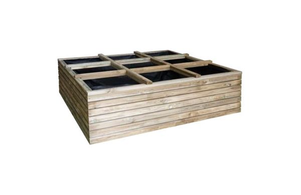 HUERTO URBANO MADERA HORIZON BASIL 120X120X36 CM