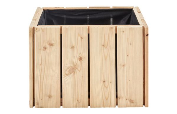 JARDINERA DE MADERA RECTANGULAR BALCON 41 X 28 X 28 CM