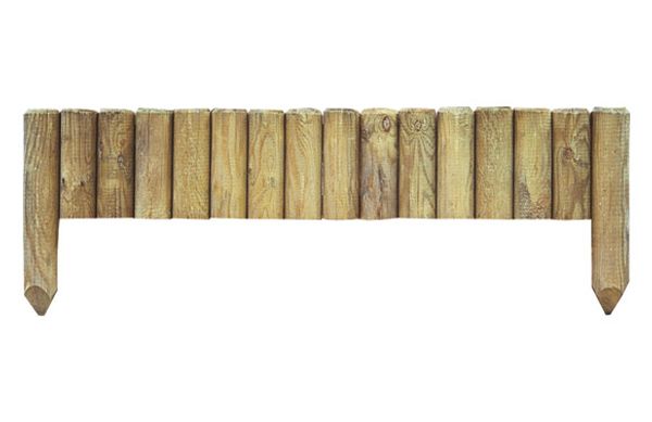 BORDURA MINIVALLA MADERA PINEDE 20 X 112 CM POSTE DE FIJACION 35 CM