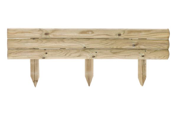 BORDURA MINIVALLA MADERA TRAVERSE 21 X 110 CM POSTE DE FIJACION 40 CM