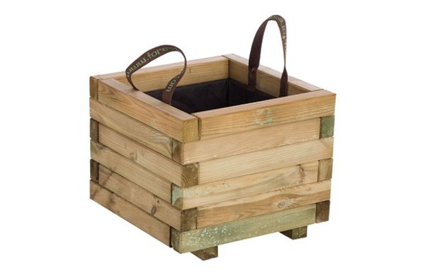 JARDINERA DE MADERA CUADRADA BAROQUE 28 L 40 X 40 X 33 CM