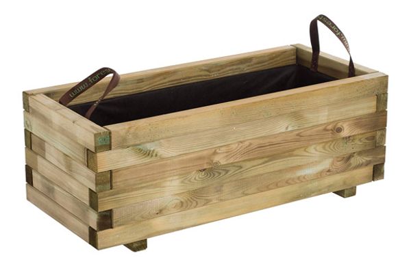 JARDINERA DE MADERA RECTANGULAR 73L BAROQUE 90X40X33 CM