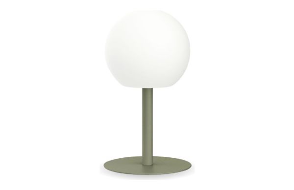 LAMPARA SOBREMESA BOLA KHAKI ACERO 400L XANLITE RECARGABLE ACERO