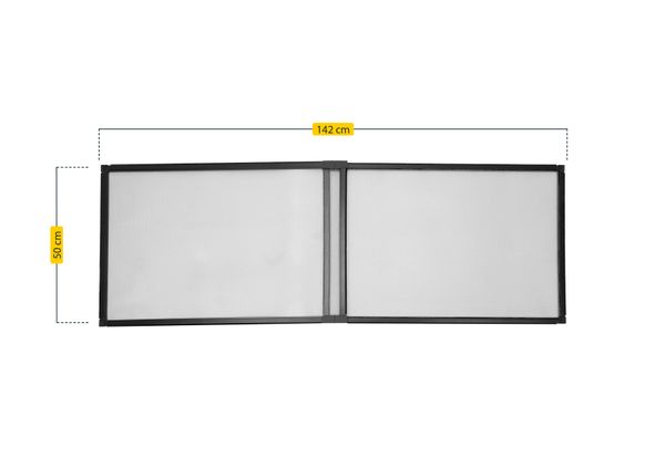 MOSQUITERA VENTANA EXTENSIBLE MALLA ALUMINIO 50X75-142CM ANTRACITA