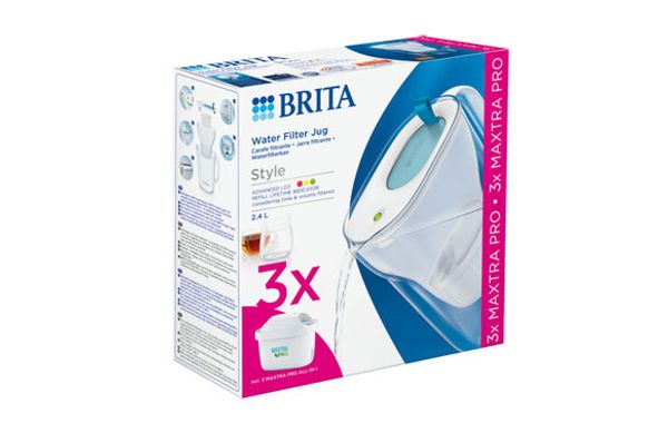 JARRA FILTRANTE STYLE AZUL  + 3 FILTROS MAXTRA PRO 2,4 L
