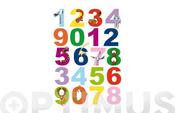 ADHESIVO ESTATICO NUMEROS INFANTIL