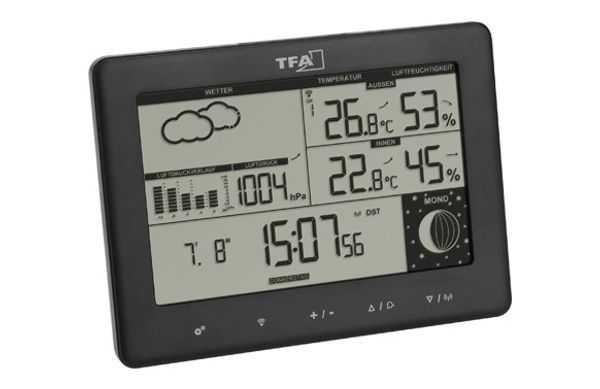 ESTACION METEOROLOGICA INALAMBRICA CON 1 SENSOR + 2 OPCIONAES Y BOTONES TACTILES
