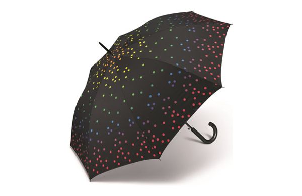 PARAGUAS MUJER LARGO AUTOMATICO TOPOS SURTIDOS RAINBOW DOTS