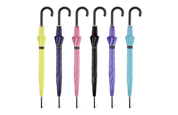 PARAGUAS MUJER LARGO AUTOMATICO TOPOS SURTIDO