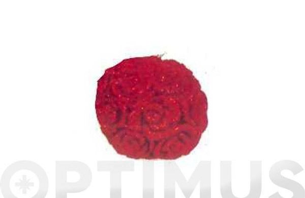 BOLA CERA PLATEADA CUADRICULAS Ø 8 CM