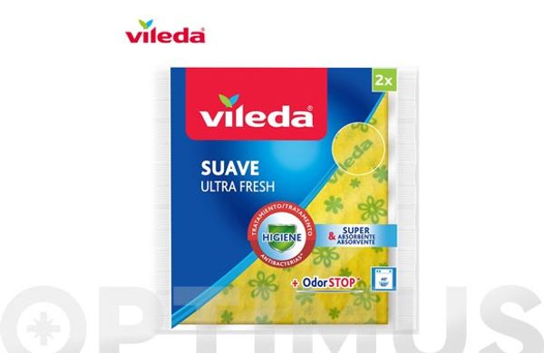 BAYETA AMARILLA 2 UDS ULTRAFRESH 34X34 CM