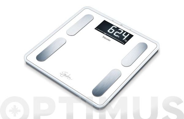 BASCULA BAÑO DIGITAL DIAGNOSTICA 200KG CRISTAL BLANCO