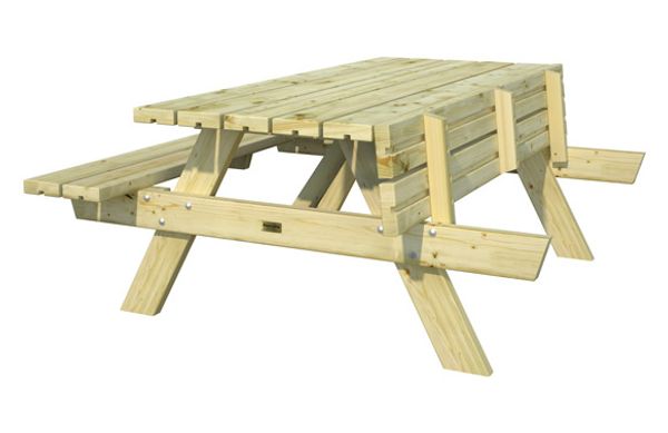 MESA PICNIC BANCOS ABATIBLES 179X161XH72 CM