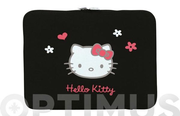 FUNDA TABLET HELLO KITTY 10-12" NEGRO