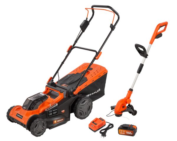 CORTACESPED + CORTABORDES BRUSHLESS 40V + 20V