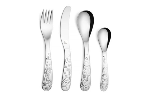 CUBERTERIA 4 PIEZAS INFANTIL GRABADO 2 MM