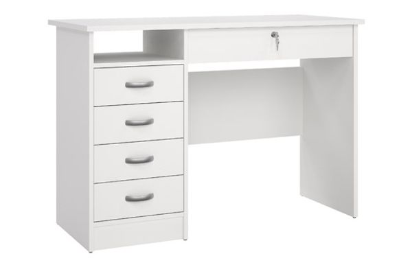 MESA ESTUDIO CON CAJONES 109X48X75,6 CM CANIGO BLANCA