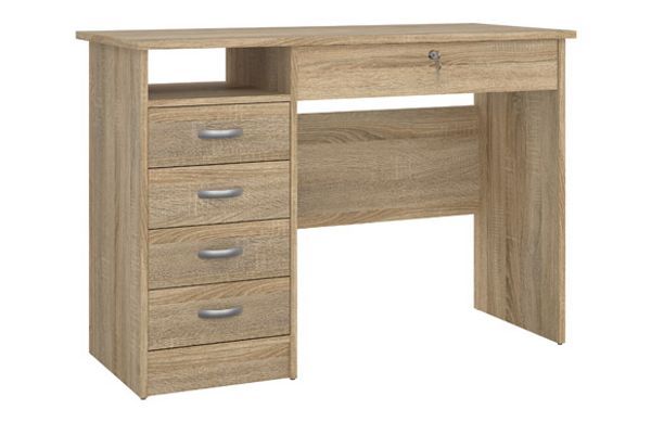 MESA ESTUDIO CON CAJONES 109X48X75,6 CM CANIGO ROBLE