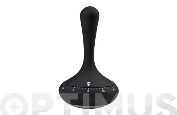 TIMER ACERO ABS NEGRO 6,6X12 CM