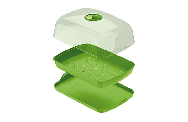 HUERTO TABLA CON CUPULA 39 CM ANTRACITA CAPACIDAD 3,6 LITROS