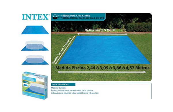 TAPIZ DE SUELO PARA PISCINAS DESMONTABLES 472X472 CM