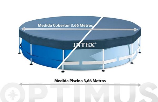 COBERTOR DE INVIERNO PARA PISCINA REDONDA METAL FRAME INTEX Ø 366 CM