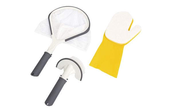 SET DE LIMPIEZA PARA SPAS RECOGEHOJAS + CEPILLO + GUANTE