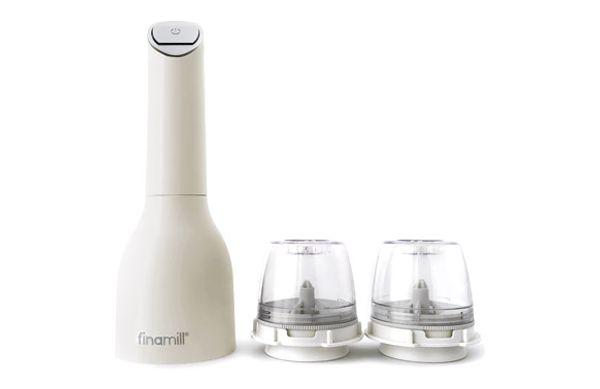 MOLINILLO ESPECIES A BATERIA+ 2 ESPECIEROS BLANCO