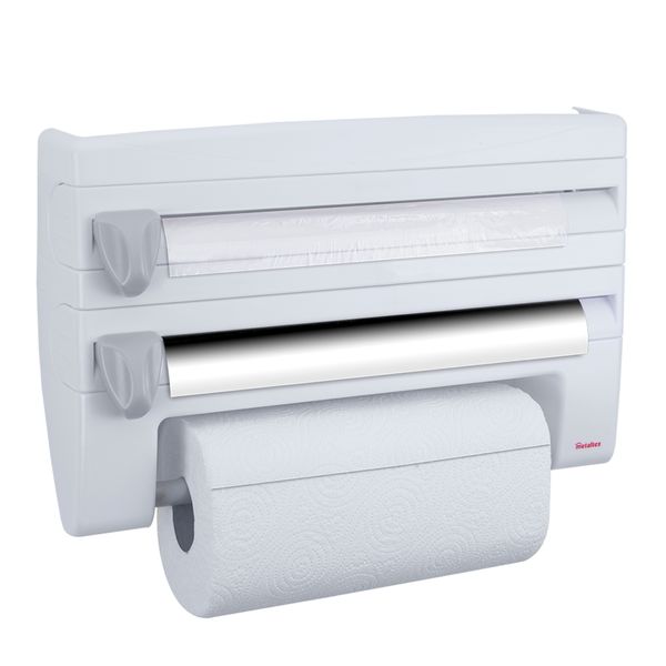 PORTARROLLO COCINA TRIP PLASTICO PS BLANCO ROLL N' ROLL 