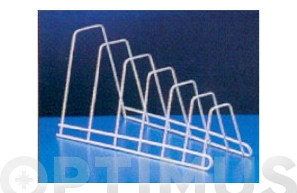 SOPORTE 6 TAPADERAS  CRICKET CROMADO