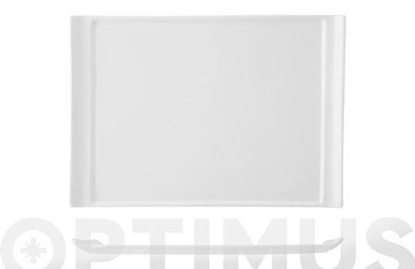 BANDEJA PORCELANA BLANCA 25 X 17 CM