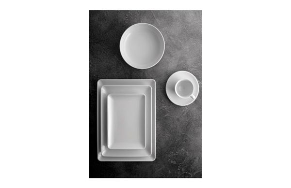 BANDEJA PORCELANA PEARL BLANCA RECTANGULAR 17 X 23 CM