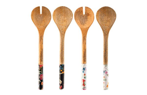 CUBIERTOS ENSALADA MADERA CAROLINE 30 CM SURTIDO