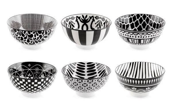 BOL PORCELANA MIRAGE BLANCO-NEGRO Ø 10,5CM
