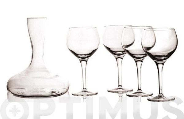 DECANTADOR + 4 COPAS VINO