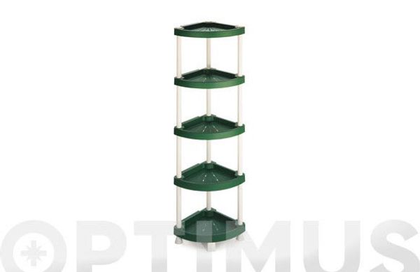 ESTANTERIA ANGULAR PLASTICO 5 ESTANTES 144 X 37,5 X 37,5 CM