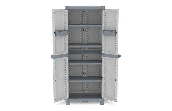 ARMARIO RESINA BASE 4 ESTANTES WAVE 181,8 X 70 X 43,8 CM GRIS