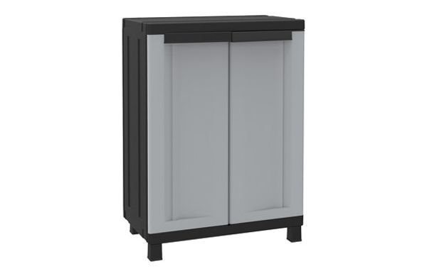 ARMARIO RESINA MEDIO 2 PUERTAS NEGRO GRIS TWIST BLACK 91,5 X 68 X 39 CM
