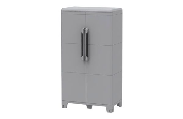 ARMARIO RESINA MODULAR 2 ESTANTES GRIS TRANSFORMING 3 143 X 78 X 44 CM